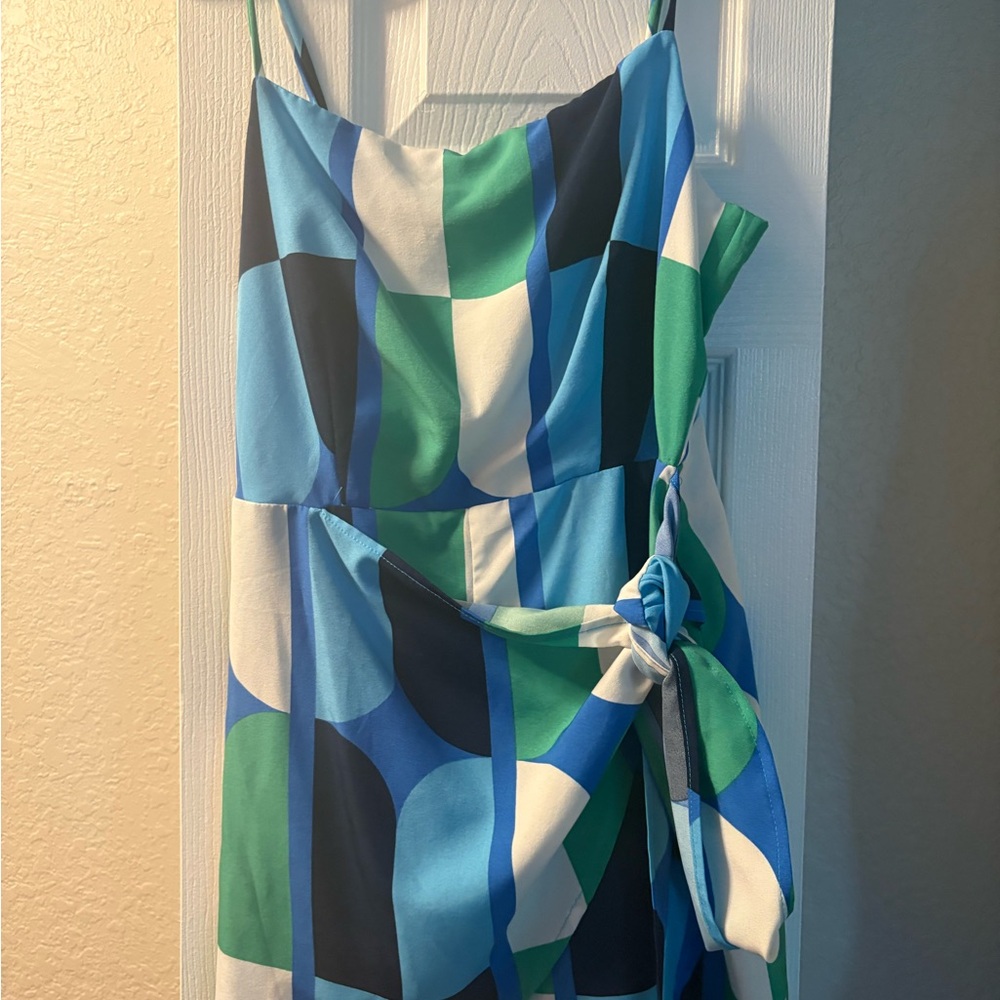 Colorful Geometric Print Dress